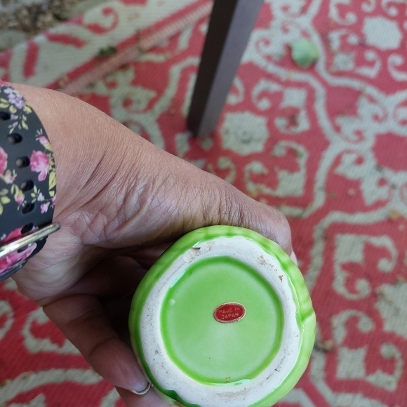 Vintage* Green Glazed Ceramic Succulent Planter - Picture 5 of 6